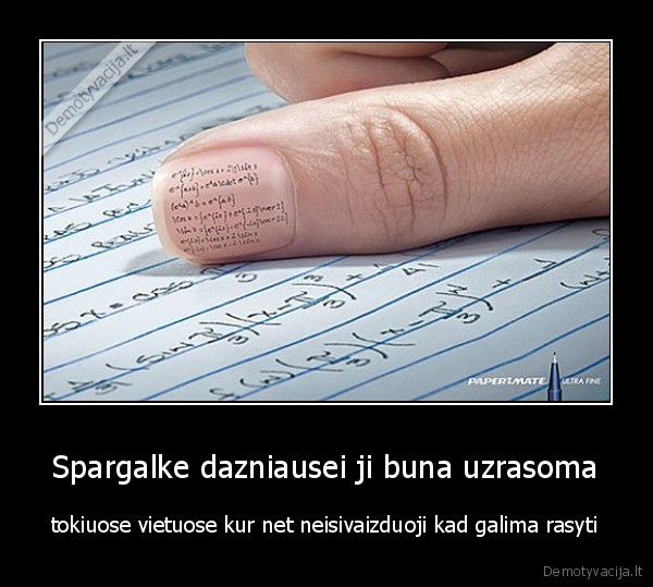Spargalke dazniausei ji buna uzrasoma