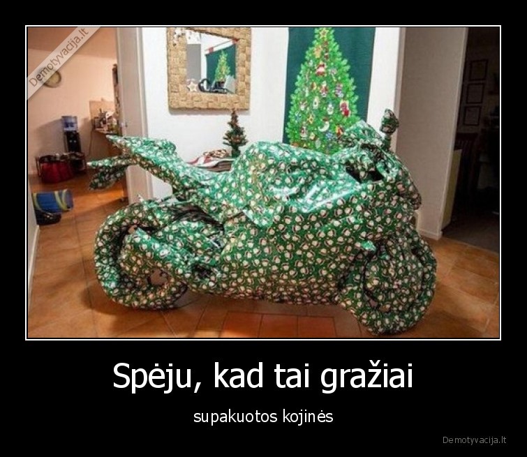 kojines,dovana,supakuota,motociklas