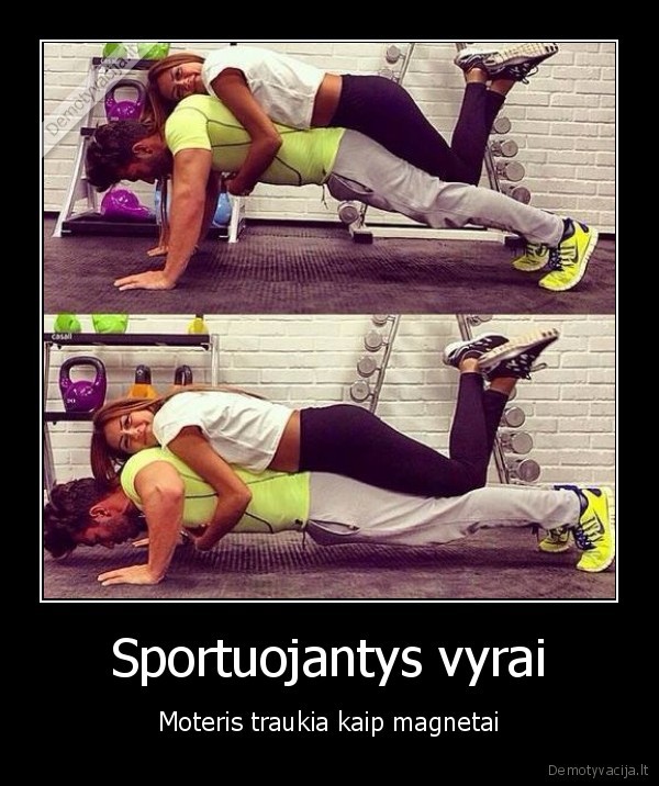 sportiskas, vyras,sportininkas,sportas, sveikata,atsispaudimai, su, mergina