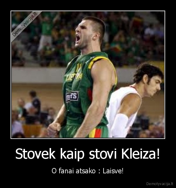 Stovek kaip stovi Kleiza!