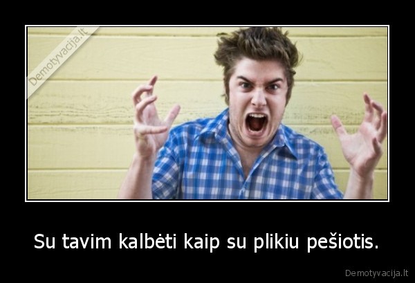 Su tavim kalbėti kaip su plikiu pešiotis.