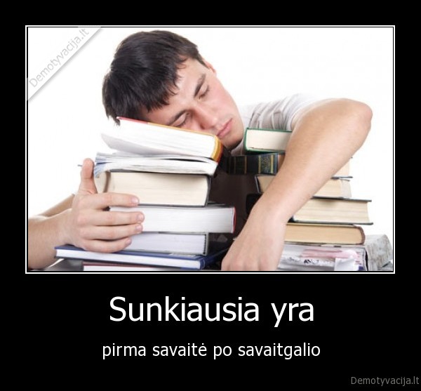 Sunkiausia yra