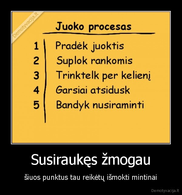 Susiraukęs žmogau