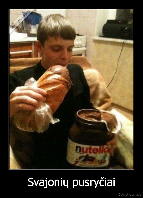 nutella, ir, batonas,pusryciai