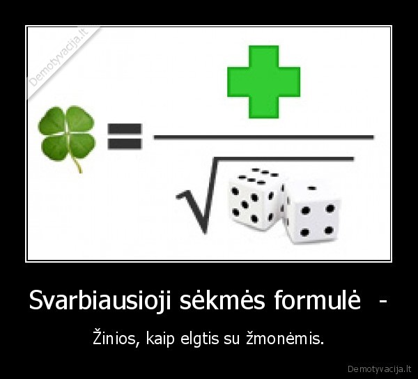 Svarbiausioji sėkmės formulė  -