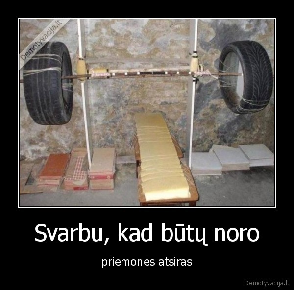 Svarbu, kad būtų noro