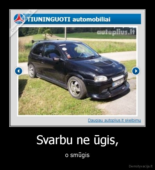 Svarbu ne ūgis,