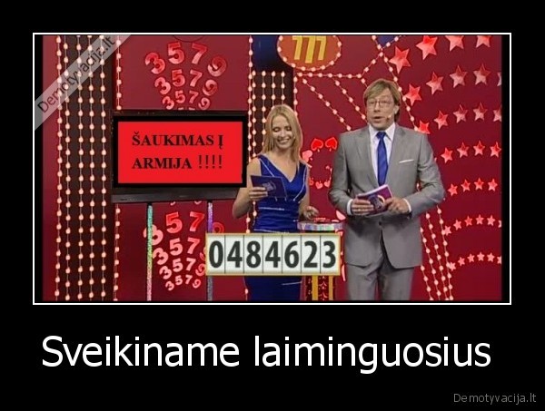 Sveikiname laiminguosius 