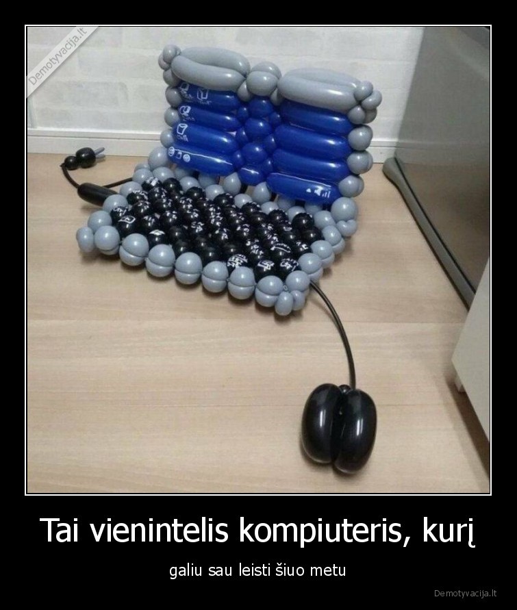 kompiuteris,balionai,pinigai