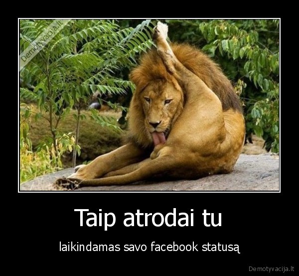 Taip atrodai tu