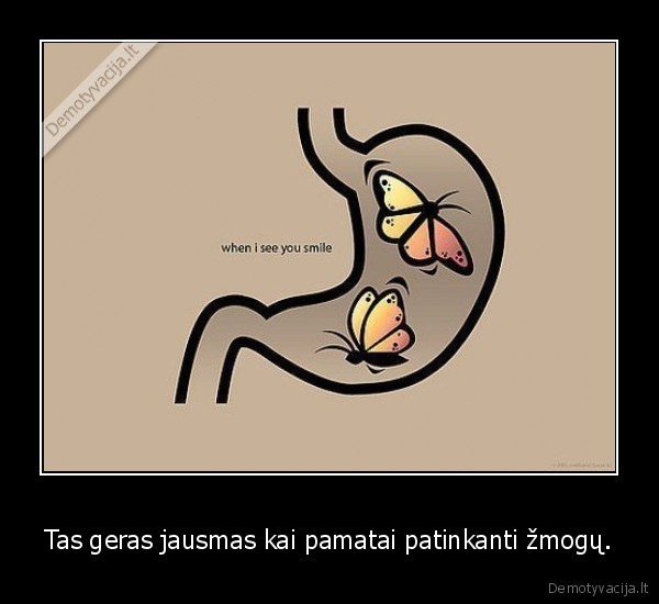 Tas geras jausmas kai pamatai patinkanti žmogų.