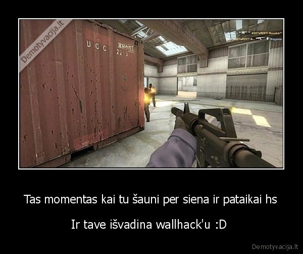 Tas momentas kai tu šauni per siena ir pataikai hs