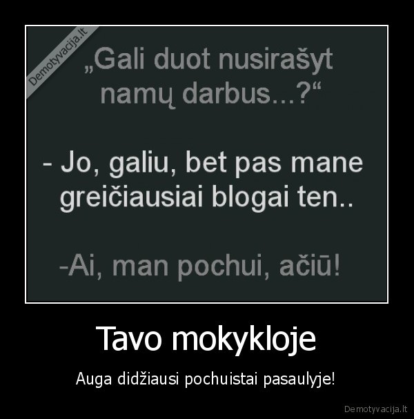 Tavo mokykloje