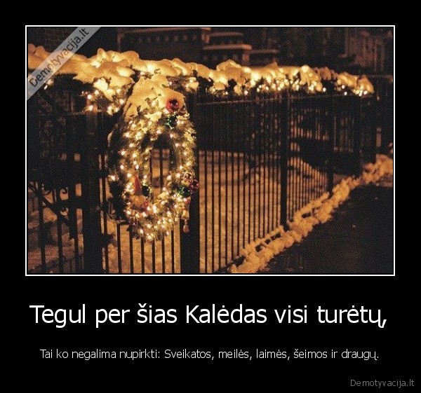 Tegul per šias Kalėdas visi turėtų,