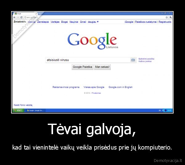 tevai,vaikai,kompiuteris,virusai,veikla
