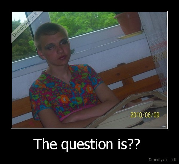 The question is?? 