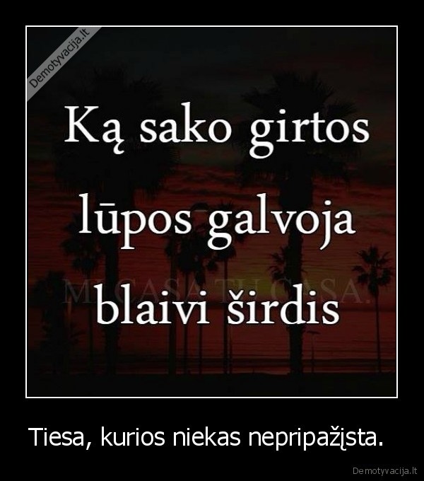 Tiesa, kurios niekas nepripažįsta. 