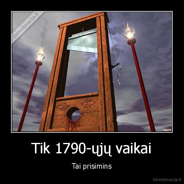 giljotina,vaikai,seni, laikai,istorija