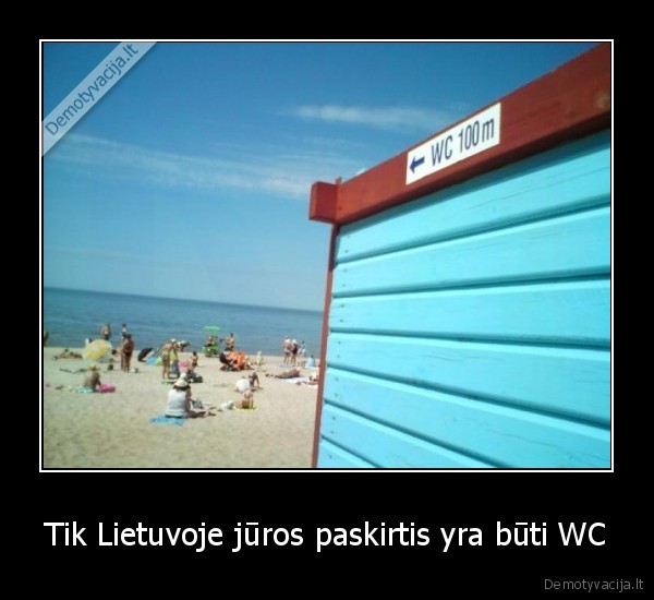 Tik Lietuvoje jūros paskirtis yra būti WC