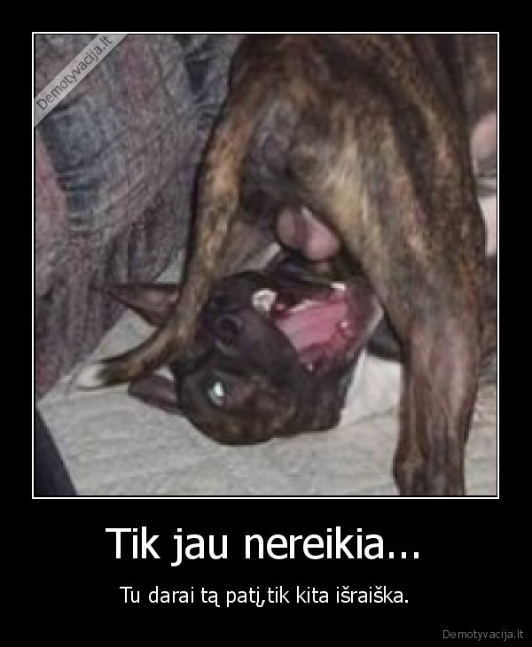 Tik jau nereikia...