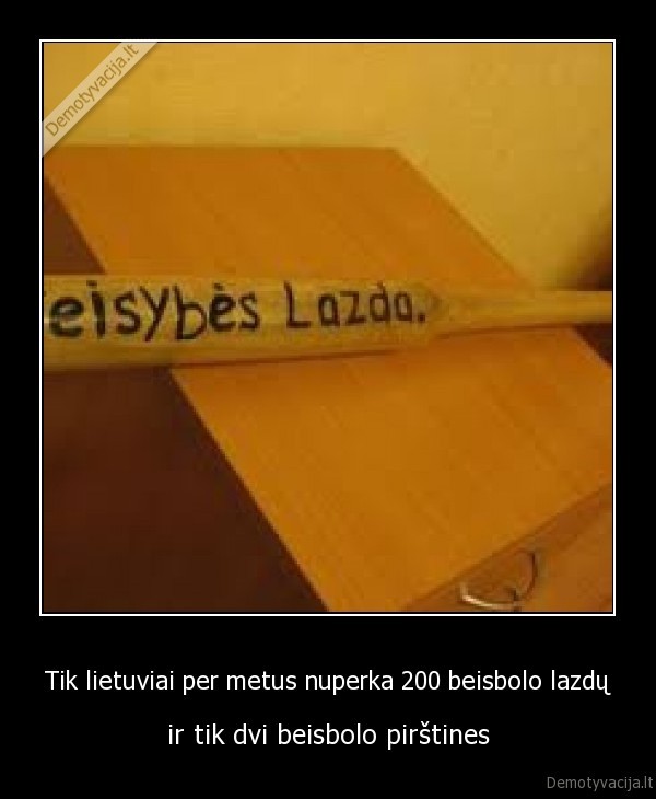 Tik lietuviai per metus nuperka 200 beisbolo lazdų