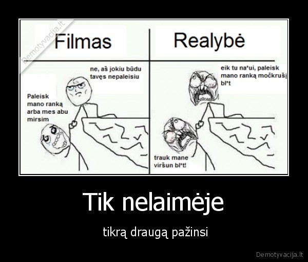 Tik nelaimėje