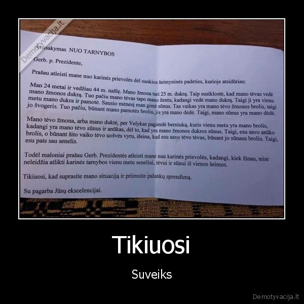 prasymas, atleisti, nuo, tarnybos,prasymas, prezidentei
