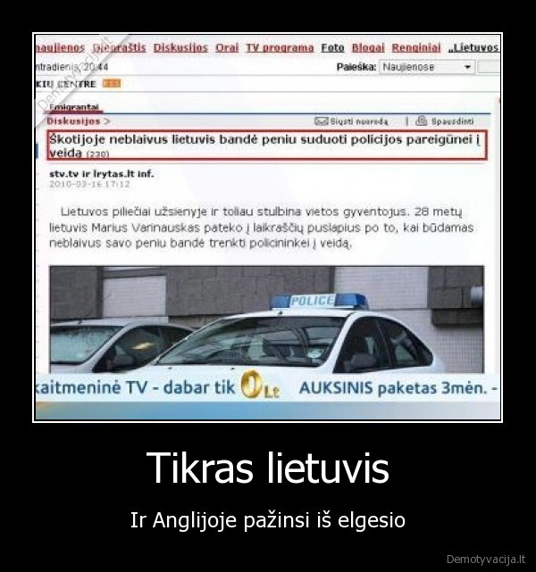 policija,lietuvis,anglija,pazeidimas,naujiena
