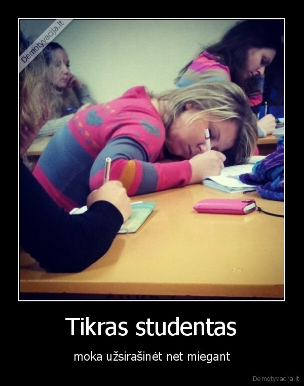 miegoti,studentas