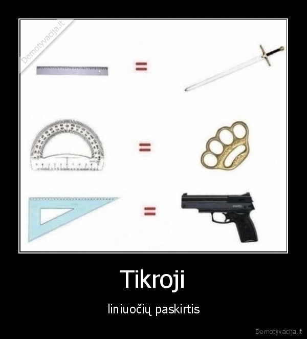 liniuotes,ginklai