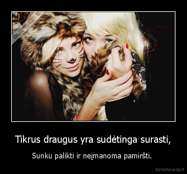 Tikrus draugus yra sudėtinga surasti,