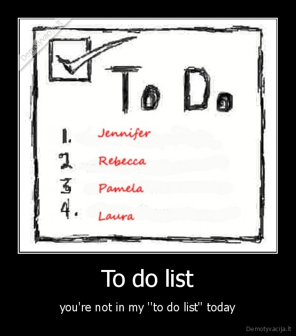 To do list