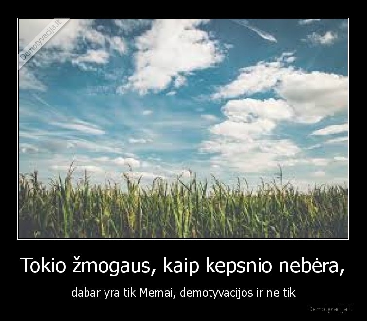 Tokio žmogaus, kaip kepsnio nebėra,