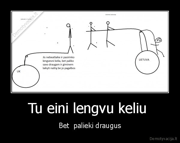 Tu eini lengvu keliu 