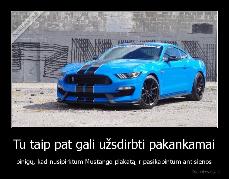 plakatas,uzdarbis,mustang,pinigai