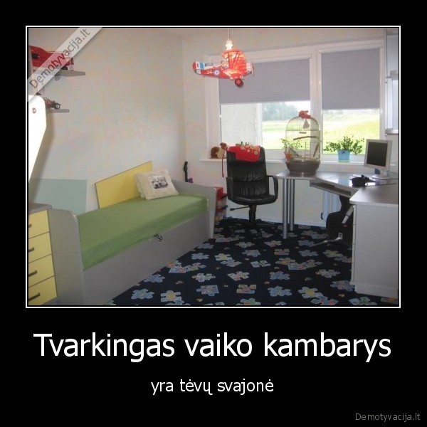 Tvarkingas vaiko kambarys