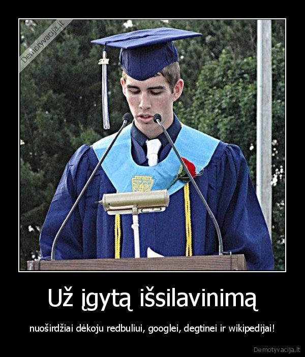 Už įgytą išsilavinimą