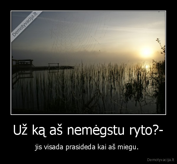 Už ką aš nemėgstu ryto?-