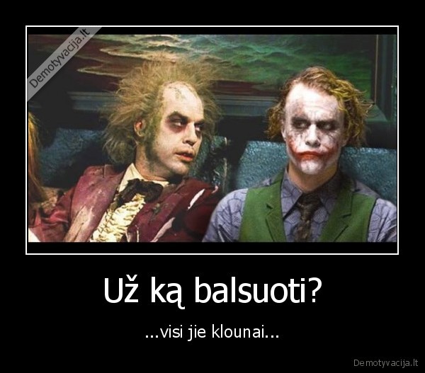 balsavimas,klounai