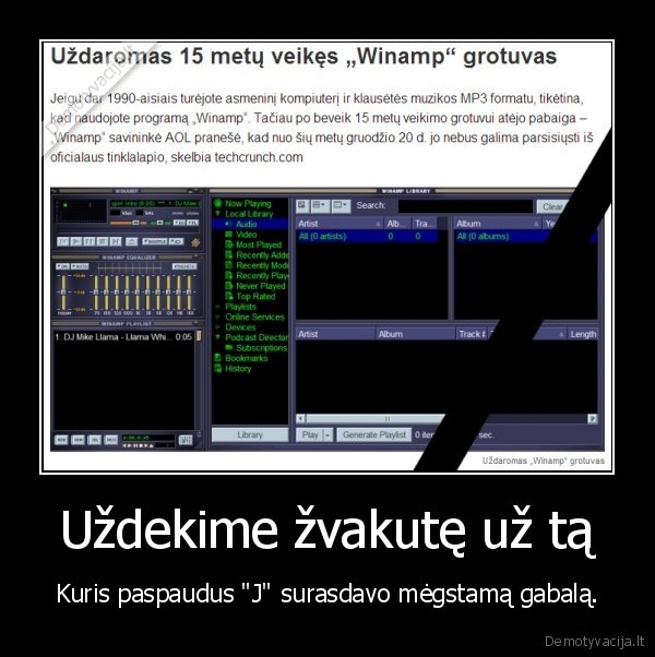 winamp,uzdarymas
