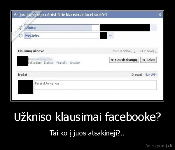 klausimai,fb