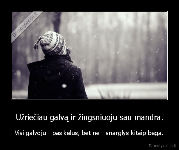 mandra, mergina,sloga,ziema