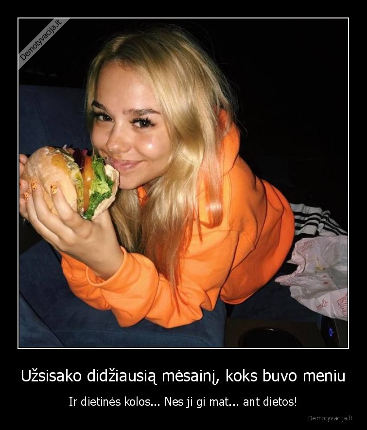 dieta,mergina,burgeris