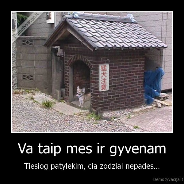 Va taip mes ir gyvenam