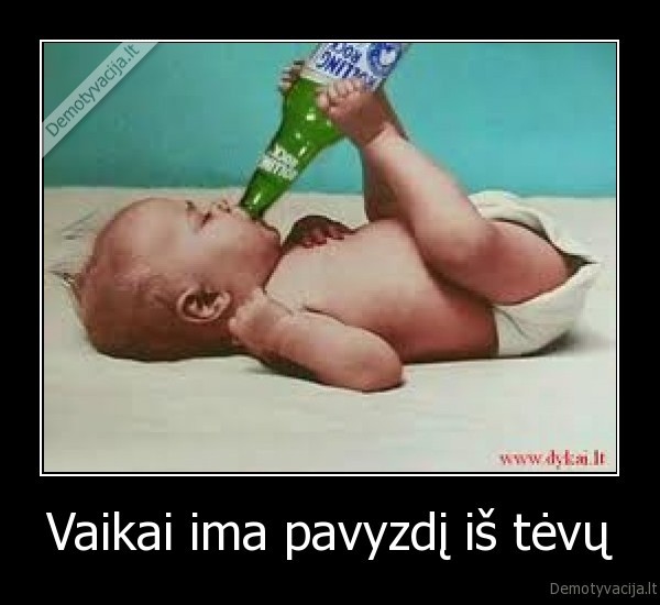 Vaikai ima pavyzdį iš tėvų