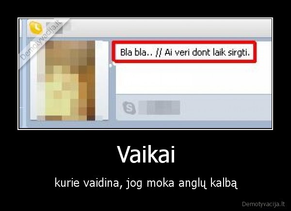 vaikai,anglu, kalba