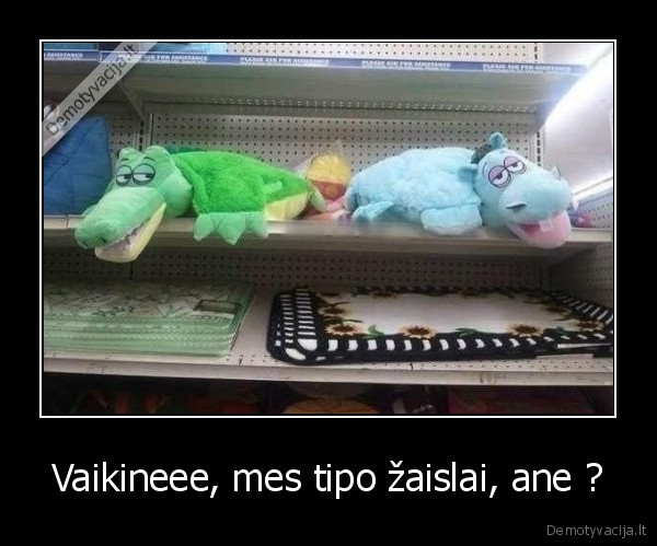 Vaikineee, mes tipo žaislai, ane ?