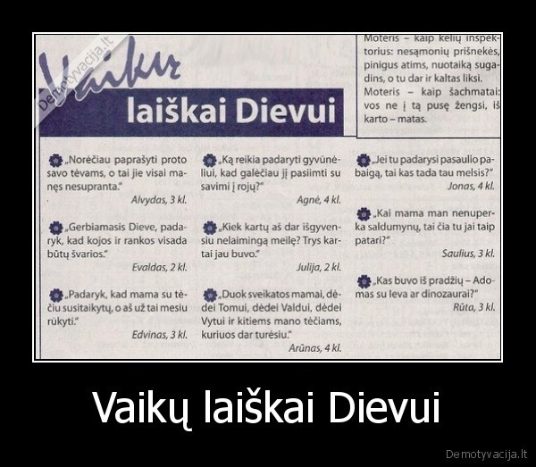 Vaikų laiškai Dievui