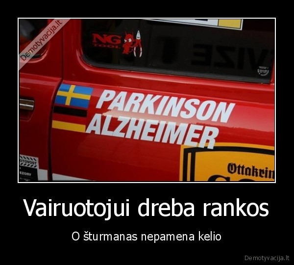 puiki, komanda,ralio, komanda, parkinsono, liga,alzheimeris