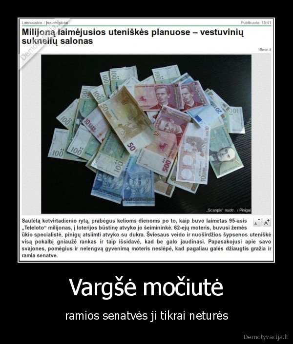 Vargšė močiutė
